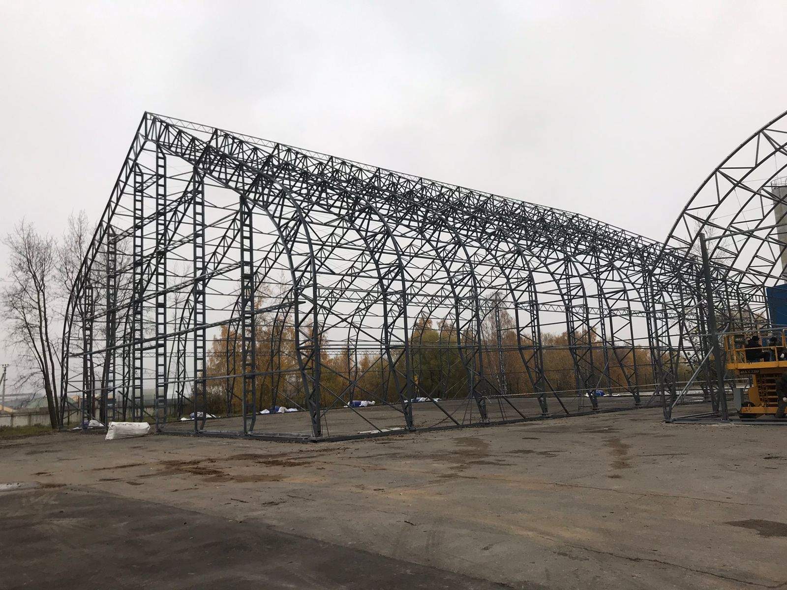 Металлоконструкция тентового склада 30х40 на Раменском ГОК (Сибелко рус)